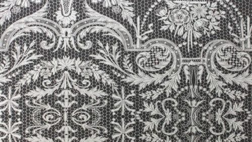 Orangery Lace Black-Metallic Silver W714